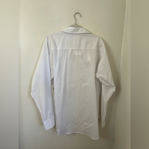 Good American White Button Down Unisex Shirt NWT large - Picture 8 of 8